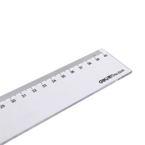 Rigla plastic, 40 cm, transparent, DELI - Img 3