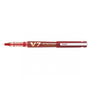 Roller cu cerneala, 0.7mm, rosu, V7 HI-TECPOINT PILOT