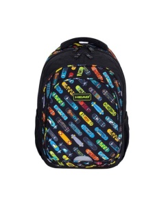 Rucsac baieti, 3 compartimente, skateboard, ASTRA Head