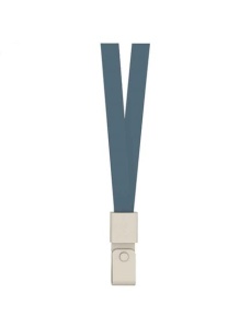Snur textil pentru ecuson 1 cm, capsa plastic, albastru, 12 buc/set, DELI - Img 3