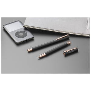 Stilou, penita fina, corp metal, negru, FABER-CASTEL Rosegold - Img 3