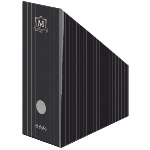 Suport documente A4, vertical, 11.5 cm, carton, negru, HERLITZ Montana