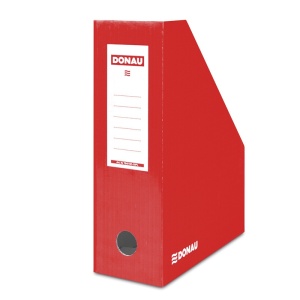Suport vertical din carton pentru cataloage, rosu, DONAU