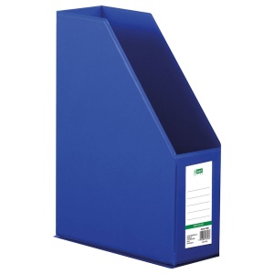 Suport vertical pentru cataloage, A4, carton laminat, 90mm, albastru, D.RECT