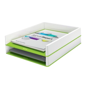 Tavita documente, verde/alb, LEITZ WOW Dual - Img 2