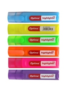 Textmarker fluorescent, varf 1-4 mm, galben, OPTIMA 720 - Img 2