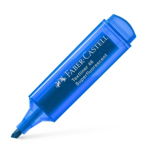 Textmarker super-fluorescent, varf 1-5 mm, albastru, 1546 FABER-CASTELL - Img 3