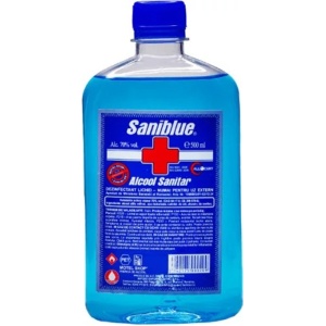 Alcool sanitar SANIBLUE, 70%, 500 ml