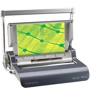 Aparat de indosariat manual, inele metal, max. 130 coli, FELLOWES Quasar Wire - Img 2