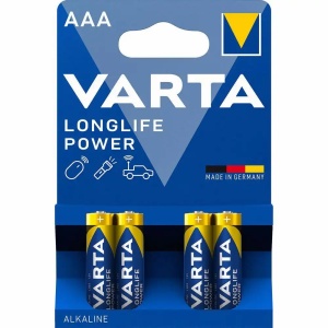 Baterii alcaline VARTA LongLife Power LR3/AAA, 4 buc/set