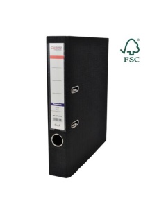 Biblioraft A4 plastifiat interior-exterior, 5 cm, negru, OPTIMA