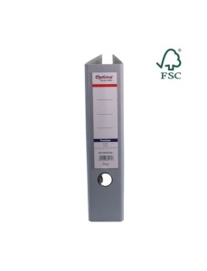 Biblioraft A4 plastifiat interior-exterior, 7.5 cm, gri, OPTIMA - Img 5
