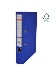 Biblioraft A4 plastifiat PP, 5 cm, albastru, OPTIMA Classic