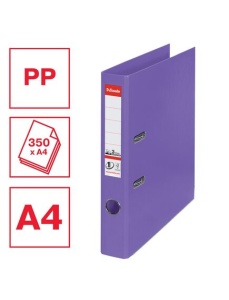 Biblioraft A4 plastifiat PP/PP, 5 cm, mov, ESSELTE NO. 1 Power - Img 3