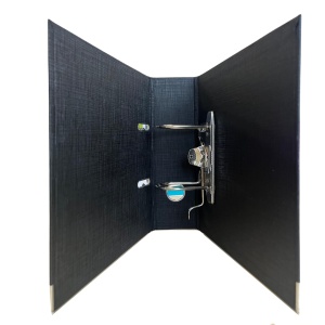 Biblioraft A5 plastifiat PP, 7.5 cm, negru, OPTIMA - Img 3