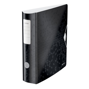 Biblioraft plastic 8.2 cm, negru, LEITZ 180 Active WOW