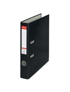 Biblioraft plastifiat, A4, 5 cm, negru, ESSELTE Economy