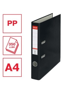Biblioraft plastifiat, A4, 5 cm, negru, ESSELTE Economy - Img 3