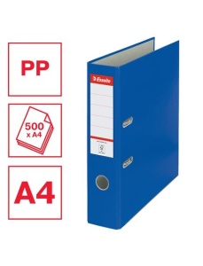 Biblioraft plastifiat, A4, 7.5 cm, albastru, ESSELTE Economy - Img 3