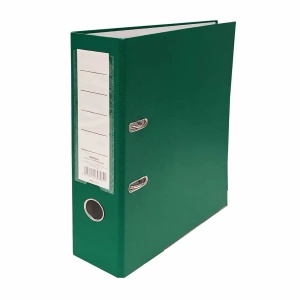 Biblioraft plastifiat A4, 7.5 cm, verde