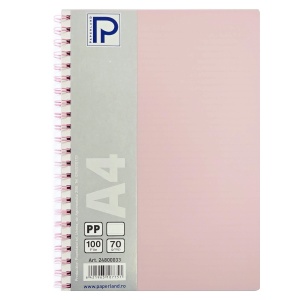Caiet cu spirala A4, 100 file, coperta plastic, dictando, PAPERLAND - Img 4