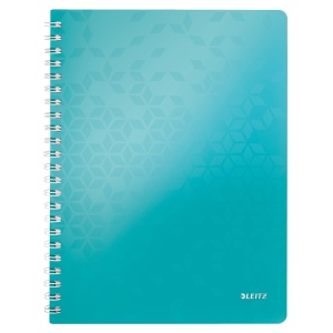 Caiet cu spirala A4, 80 file, matematica, turcoaz, LEITZ WOW