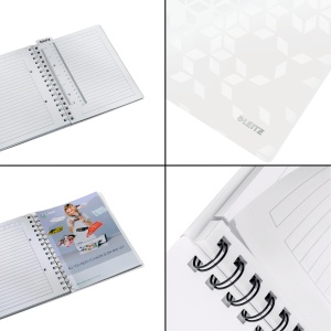 Caiet cu spirala A5, 80 file, dictando, alb, LEITZ WOW - Img 3