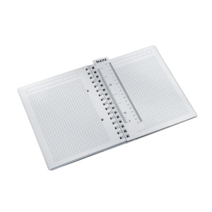 Caiet cu spirala A5, 80 file, matematica, galben, LEITZ WOW - Img 2