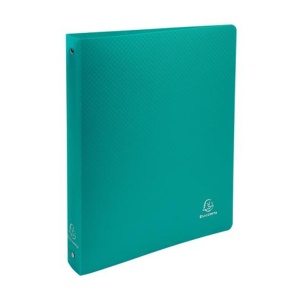 Caiet mecanic A4, 4 inele 30mm, coperti flexibile, verde, EXACOMPTA
