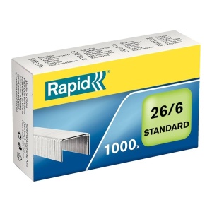 Capse 26/6, 1000 buc/cutie, RAPID Standard