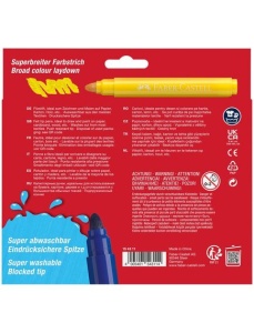 Carioci superlavabile, 12 culori/set, Jumbo FABER-CASTELL - Img 3