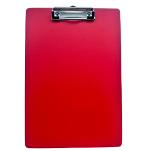 Clipboard simplu plastifiat, A4, rosu, OPTIMA