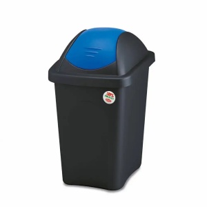 Cos pentru colectare selectiva, capac batant, 30 l, albastru, Multipat