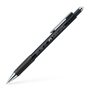 Creion mecanic, varf 0.7 mm, corp plastic, negru, Grip 1347 FABER-CASTELL