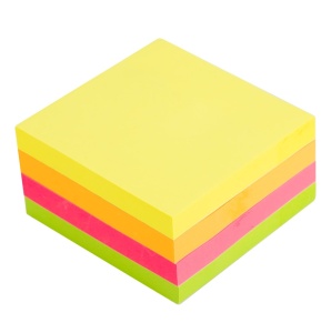 Cub notite autoadezive 76x76 mm, 400 file neon, DELI - Img 2