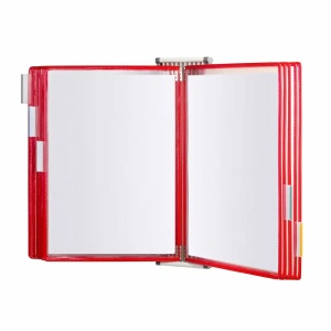 Display perete cu 10 buzunare incluse, rosu, TARIFOLD - Img 2