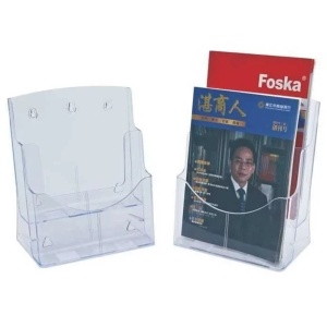 Display plastic pentru pliante, 2 x A4, portrait, transparent, KEJEA
