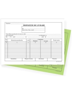Dispozitie de livrare, A5, autocopiativ, 2 exemplare