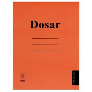 Dosar carton color cu sina, 300 g/mp, 50 buc/set, rosu, PAPERLAND