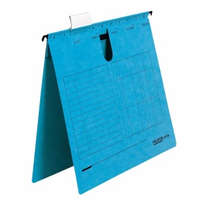 Dosar suspendabil cu sina si bagheta metalica, A4, albastru, 25 buc/set, FALKEN
