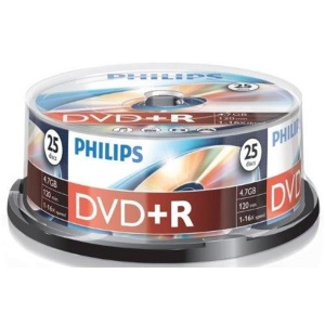 DVD+R PHILIPS, 25 buc/cutie, 4.7 GB