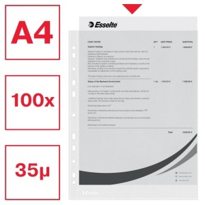 Folii de protectie, A4, 35 microni, 10 buc/set, ESSELTE Economy - Img 2