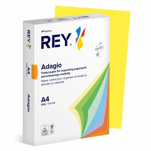 Hartie colorata A4, 80 g/mp, 500 coli/top, galben, REY Adagio