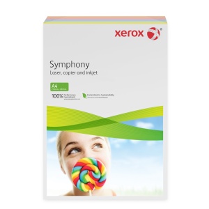 Hartie colorata A4 asortata XEROX Symphony pastel, 80 g/mp, 250 coli/top - Img 1