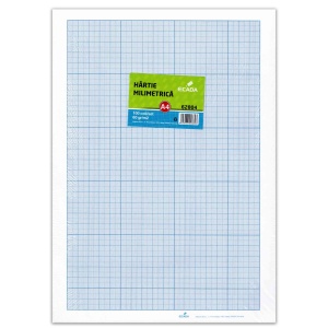 Hartie milimetrica A4, 60 g/mp, 100 buc/set