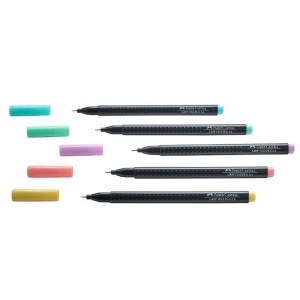 Liner 0.4 mm pastel FABER-CASTELL Grip, 5 culori/set - Img 2