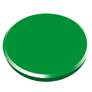 Magneti pentru table, D 32 mm, 10 buc/cutie, verde, ALCO