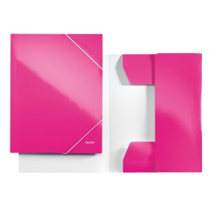 Mapa de carton, cu elastic, A4, roz, LEITZ WOW - Img 2