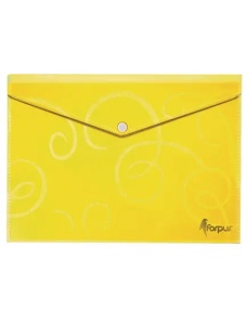 Mapa de plastic cu capsa, A4, lemon, FORPUS Barocco