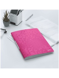 Mapa de prezentare cu 40 folii, A4, roz, coperta flexibila, LEITZ WOW - Img 2